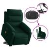 vidaXL Fauteuil inclinable de massage vert fonc&eacute; velours