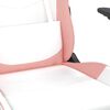 vidaXL Chaise de jeu avec repose-pied Blanc et rose Similicuir