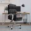 vidaXL Fauteuil inclinable de bureau Noir Similicuir