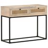 vidaXL Table console 100x35x76 cm Bois de manguier et canne naturelle