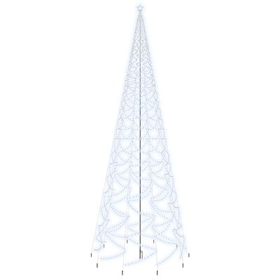 vidaXL Sapin de Noël avec piquet 3000 LED blanc froid 800 cm