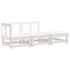vidaXL Salon de jardin 3 pcs blanc bois massif de pin
