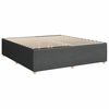 vidaXL Cadre de lit sans matelas gris foncé tissu