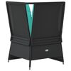 vidaXL Canap&eacute; d'angle de jardin avec coussins noir r&eacute;sine tress&eacute;e