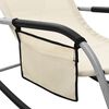 vidaXL Chaises longues lot de 2 Textil&egrave;ne Cr&egrave;me et gris