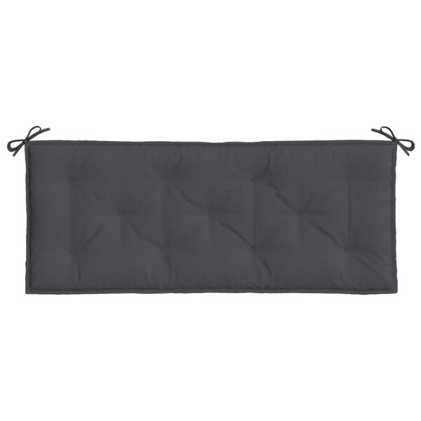 vidaXL Coussin de banc de jardin anthracite m&eacute;lang&eacute; 120x50x7 cm tissu