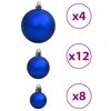 vidaXL Boules de No&euml;l 100 pcs bleu et argent&eacute; 3 / 4 / 6 cm
