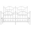 vidaXL Cadre de lit métal sans matelas et pied de lit blanc 135x190 cm