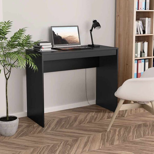 vidaXL Bureau Noir 90x40x72 cm Bois d'ing&eacute;nierie