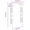 vidaXL Arche pour rosiers Bambou 118x40x187 cm