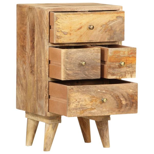 vidaXL Table de chevet 36 x 30 x 60 cm Bois de manguier massif