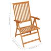 vidaXL Ensemble &agrave; manger de jardin 5 pcs Bois de teck massif