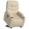 vidaXL Fauteuil inclinable de massage crème tissu