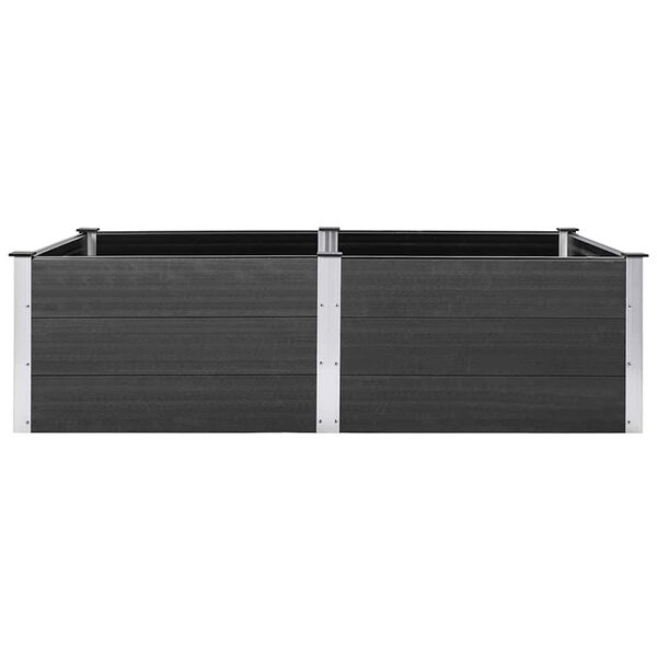 vidaXL Lit sur&eacute;lev&eacute; de jardin 200x100x54 cm WPC Gris