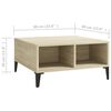 vidaXL Table basse ch&ecirc;ne sonoma 60x60x30 cm bois d'ing&eacute;nierie