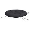 vidaXL Coussin rond noir &Oslash; 100 x11 cm tissu oxford