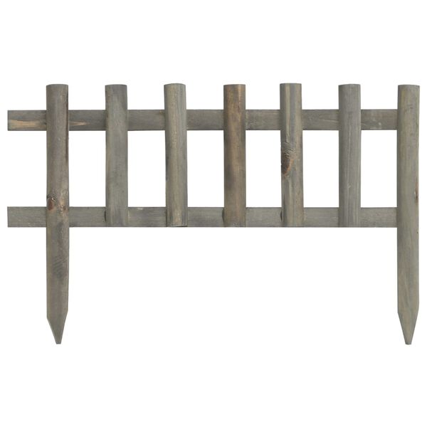 vidaXL Bordure de jardin 10 pcs Bois de sapin 4,4 m