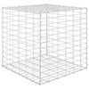 vidaXL Lit sur&eacute;lev&eacute; cube &agrave; gabion Fil d'acier 60x60x60 cm