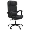 vidaXL Fauteuil inclinable de bureau noir similicuir