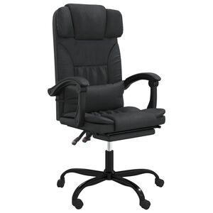 vidaXL Fauteuil inclinable de bureau noir similicuir