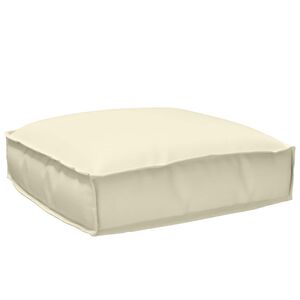 vidaXL Coussin Cr&egrave;me 50 x 50 x 12 cm Tissu Oxford