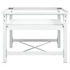 vidaXL Socle de machine à laver avec étagère coulissante blanc