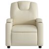vidaXL Fauteuil de massage inclinable crème similicuir