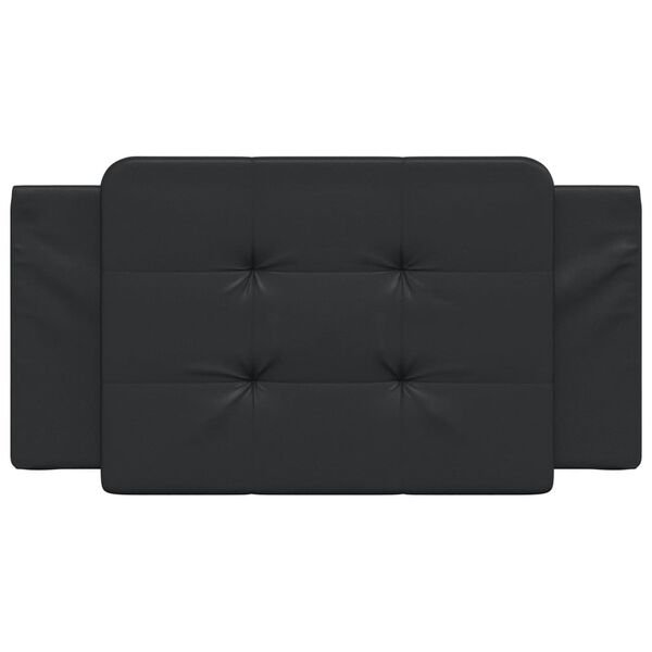 vidaXL Coussin de tête de lit Zadar noir 100 cm similicuir