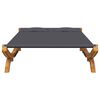 vidaXL Lit de repos ext&eacute;rieur 165x188,5x46 cm Bois courb&eacute; Anthracite