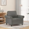 vidaXL Fauteuil Gris foncé 60 cm Tissu