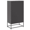 vidaXL Buffet haut noir 68,5x38,5x123,5 cm acier