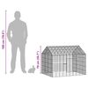 vidaXL Cage pour lapins Argent 400 x 78 x 78 cm Acier galvanis&eacute;