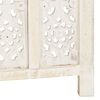 vidaXL Cloison de s&eacute;paration 4 panneaux Blanc 160x165 cm Bois manguier