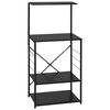 vidaXL Armoire &agrave; four &agrave; micro-ondes noir 60x39,6x123cm bois ing&eacute;nierie