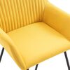 vidaXL Chaises &agrave; manger lot de 2 jaune tissu