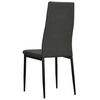 vidaXL Chaises &agrave; manger lot de 4 gris fonc&eacute; tissu