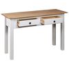 vidaXL Table console Blanc 110x40x72 cm Pin solide Gamme Panama