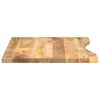 vidaXL Dessus de bureau avec courbe 90x60x2,5 cm manguier massif brut