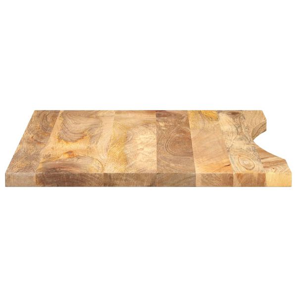 vidaXL Dessus de bureau avec courbe 90x60x2,5 cm manguier massif brut