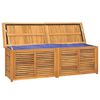 vidaXL Bo&icirc;te de rangement jardin et sac 175x50x55 cm bois massif teck