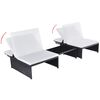 vidaXL Chaises inclinables de jardin lot de 2 et table résine tressée