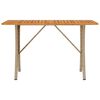 vidaXL Canap&eacute; de jardin 3 places coussins table beige r&eacute;sine tress&eacute;e