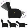 vidaXL Fauteuil de massage inclinable noir similicuir
