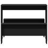 vidaXL Ensemble table à manger et bancs 3 pcs noir bois d'ingénierie