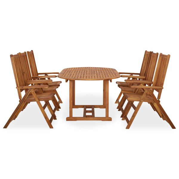 vidaXL Ensemble &agrave; manger de jardin 7 pcs Bois d'acacia massif