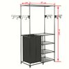 vidaXL Porte-vêtements Acier et tissu non-tissé 87x44x158 cm Noir