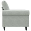 vidaXL Fauteuil Gris clair 60 cm Velours