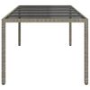vidaXL Table de Jardin Gris 250 x 100 x 75 cm polyrotin