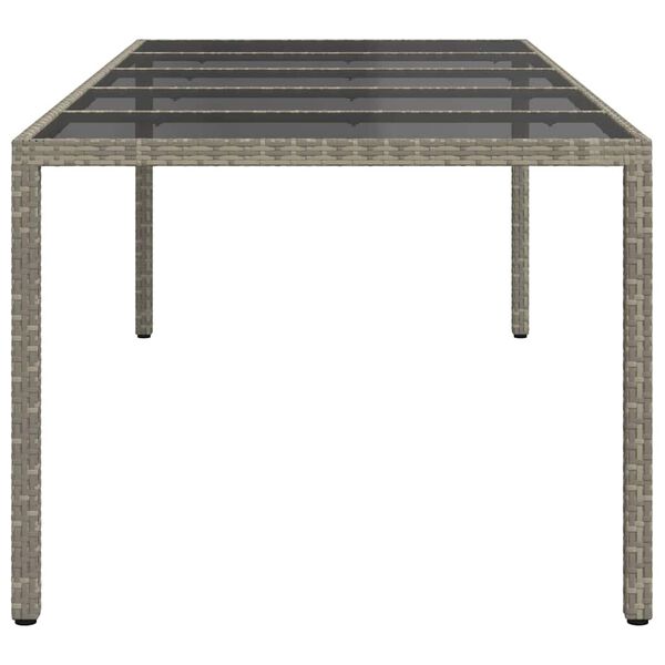 vidaXL Table de Jardin Gris 250 x 100 x 75 cm polyrotin