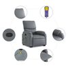 vidaXL Fauteuil inclinable de massage gris similicuir